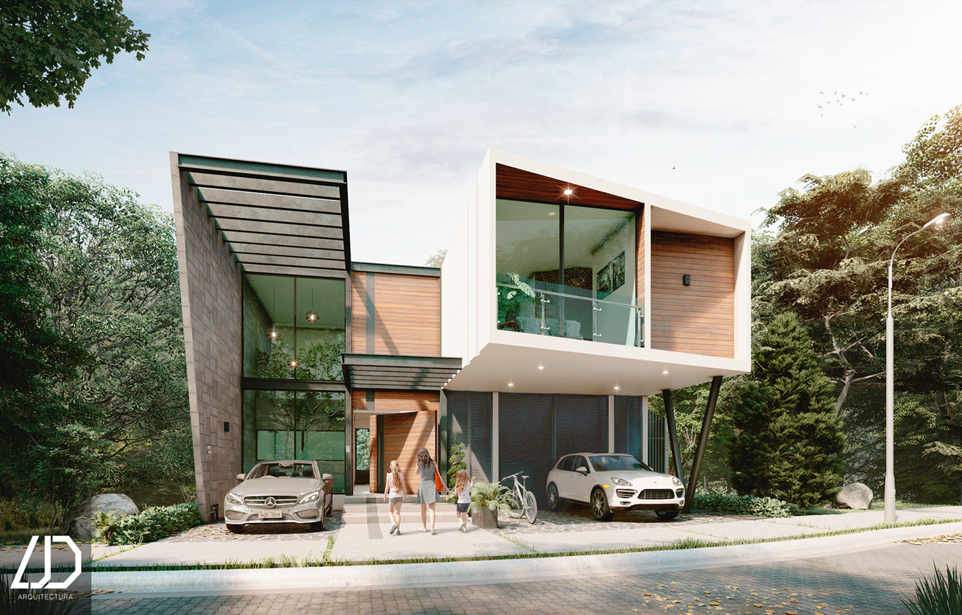 ArchDaily casa CGI construccion construction facade homify Project Render vray