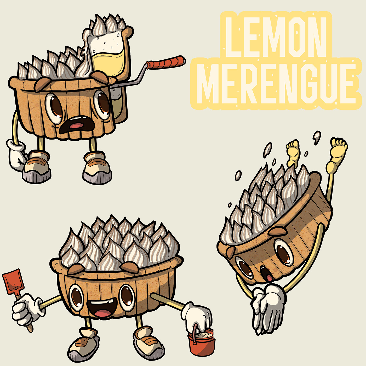 branddesign cartoon characterdesign characterrart cherry comicbook conceptart foodbrand Gelato graphic graphicdesign icecream ILLUSTRATION  lemon merengue toon