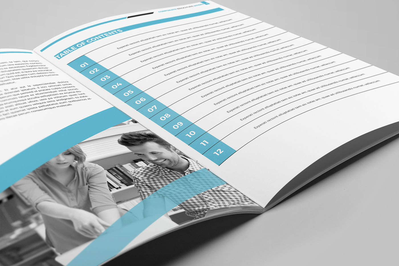 14 page brochure ANNUAL blue book business business brochure clean CMYK conceptual corporate