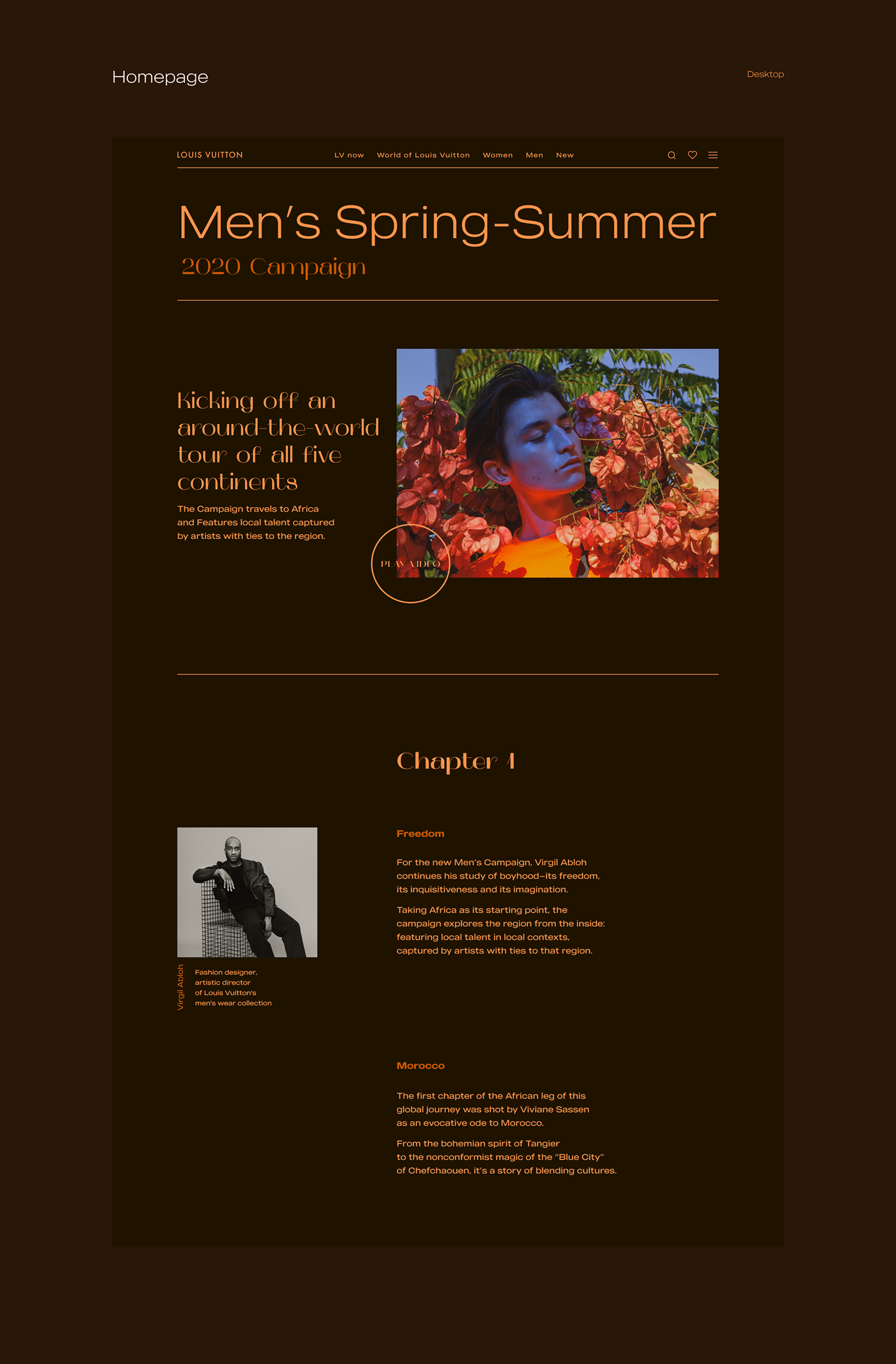 Louis vuitton promo Web Design  redesign UI/UX animation  landing page Interface Deisgn LV Website