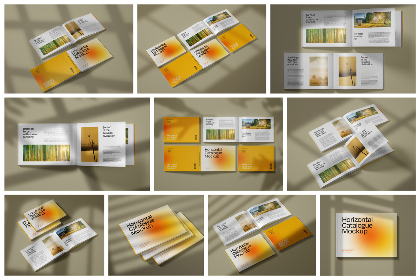 a4 a5 catalog Catalogue editorial horizontal magazine Mockup print free
