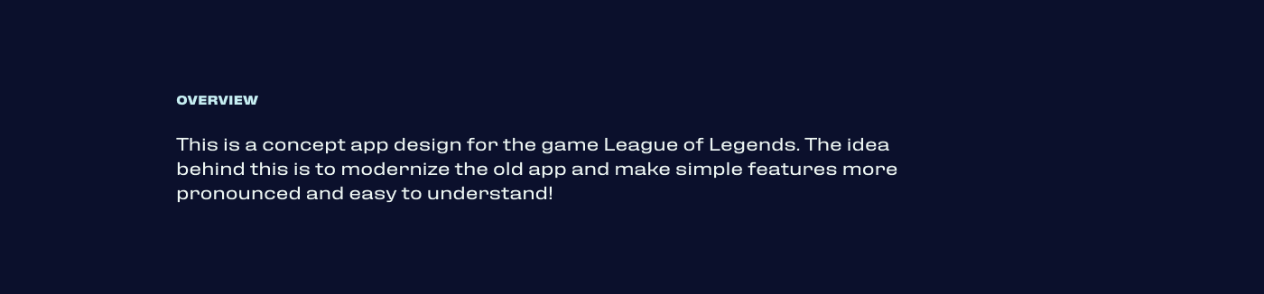 app esports Gaming Interface league of legends lol UI ui design UI/UX ux