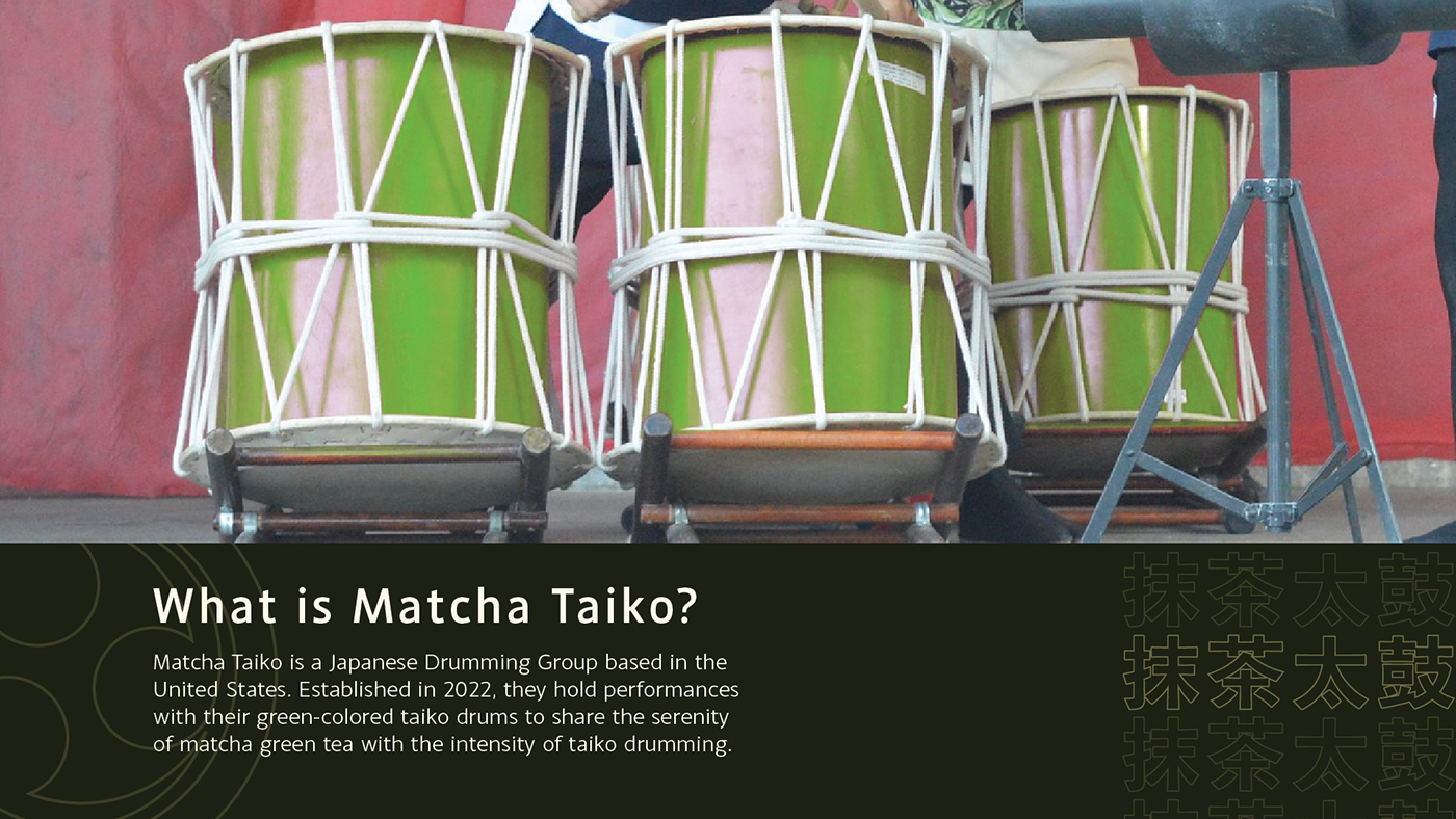 Explanation of what is Matcha Taiko Drumming Group

