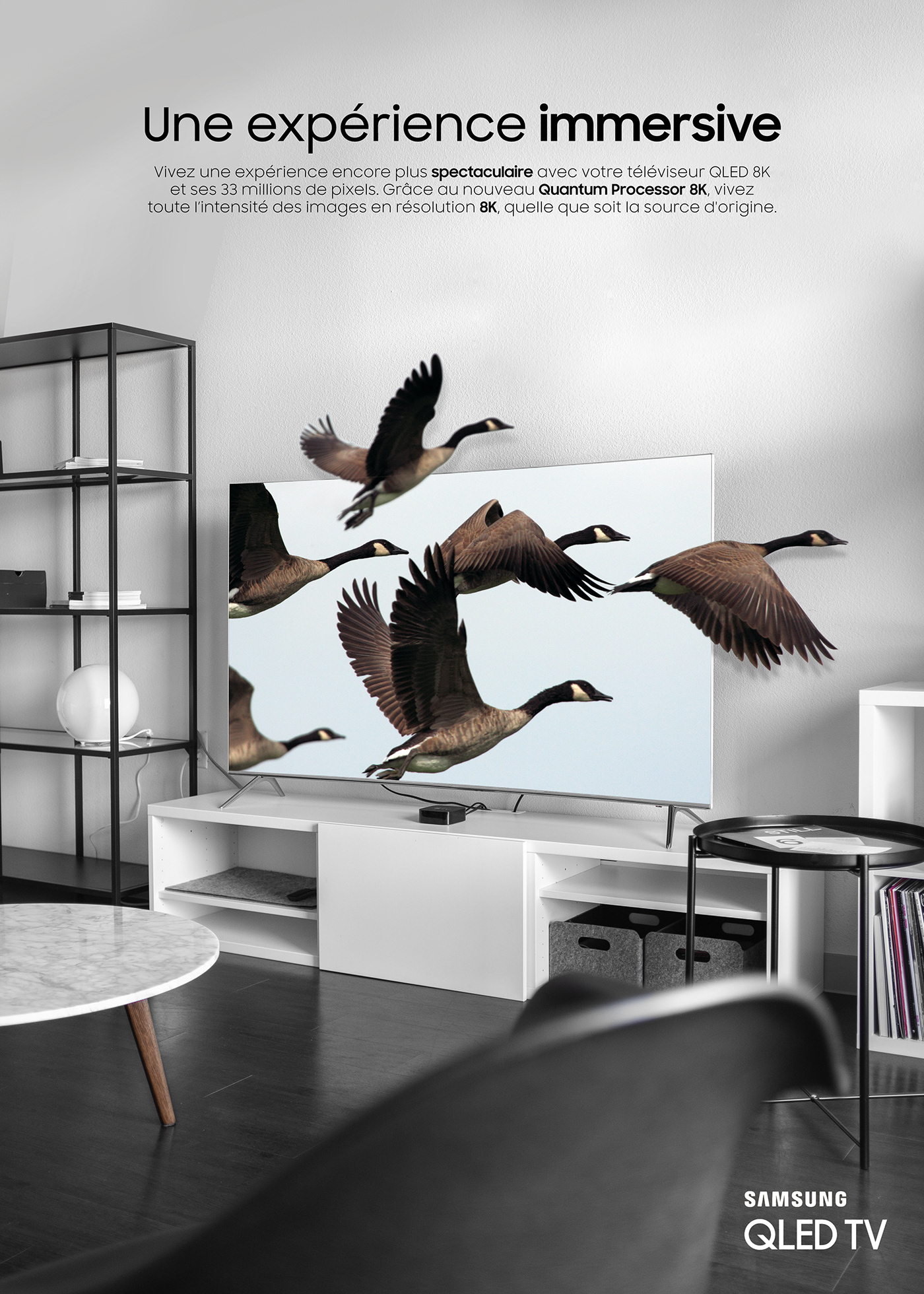 4K ads affiche HD QLED Real Samsung television tiger tv