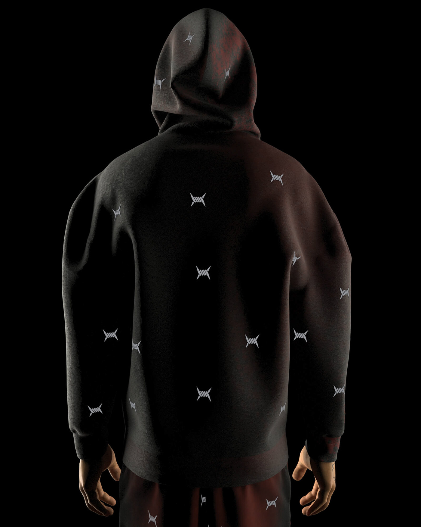 Clo3d Fashion  cinema4d digital fashion hoodie reflective reflective pants TECHWEAR
