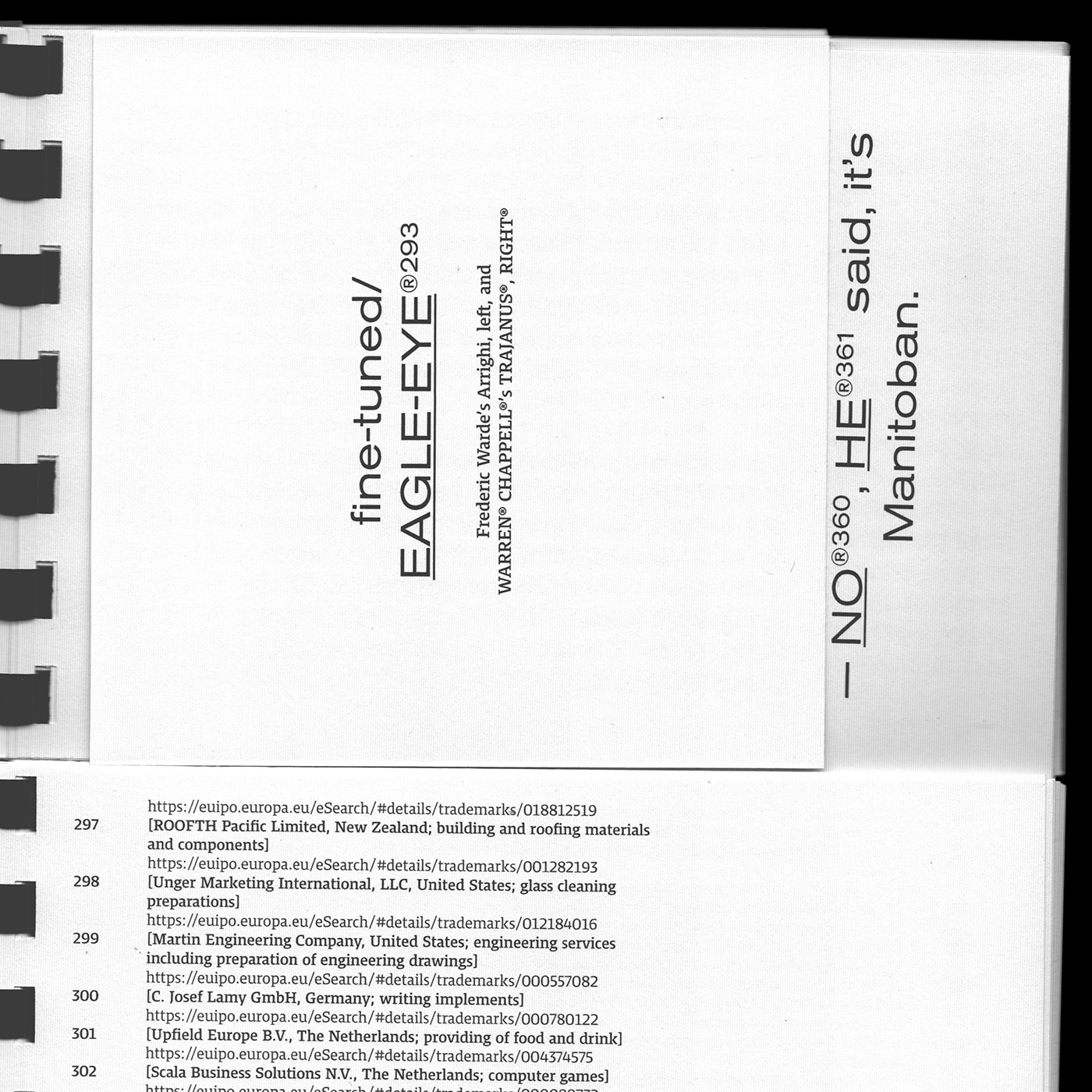 copyright trademark book book design experimental Brutalism corporate Booklet typography  