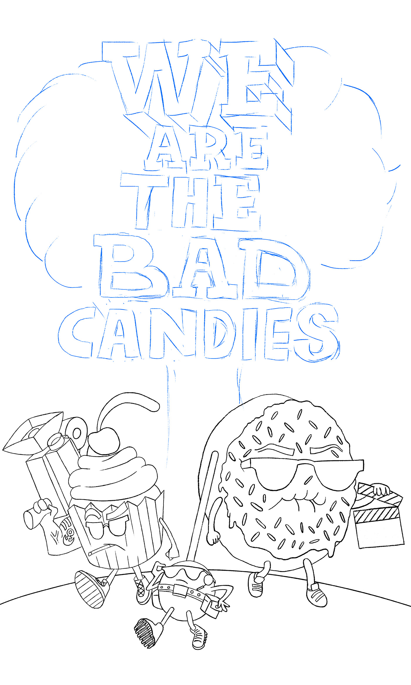 bad boys Candies Candy Character design  digital illustration explosion ILLUSTRATION 