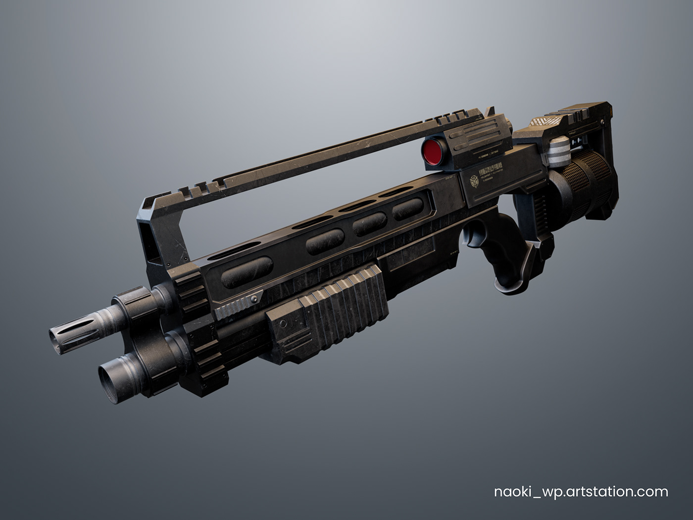 3d modeling 3D Render blender Weapon video game concept art props Game Art