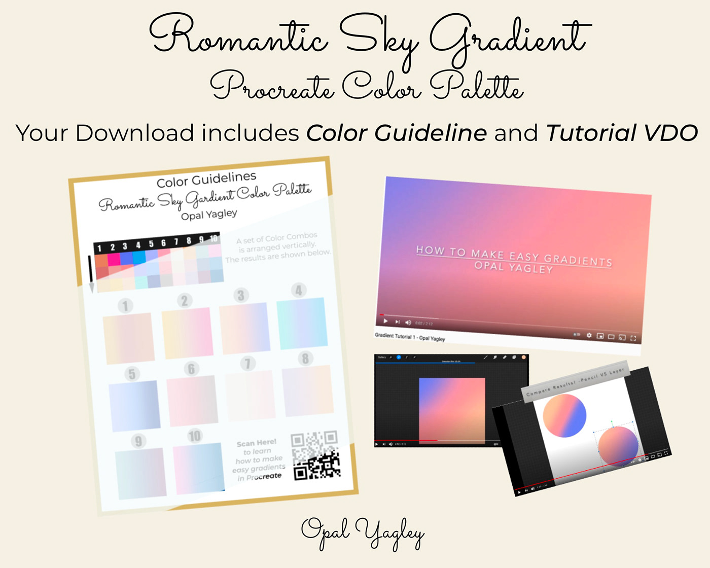 gradient art pastel gradient Procreate Color Palette sky gradient