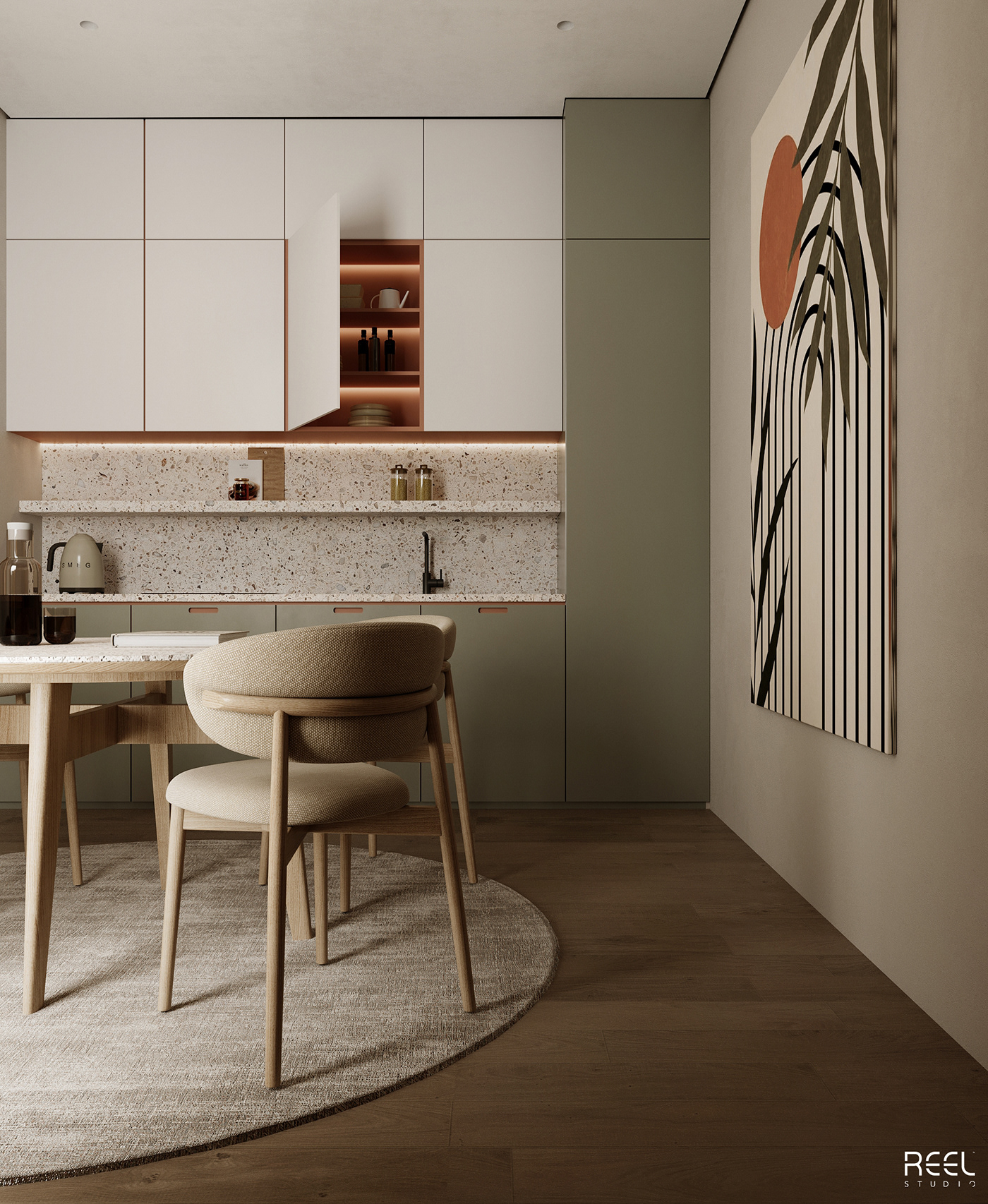 furniture interior design  Render visualization 3ds max corona kitchen modern 3D architecture