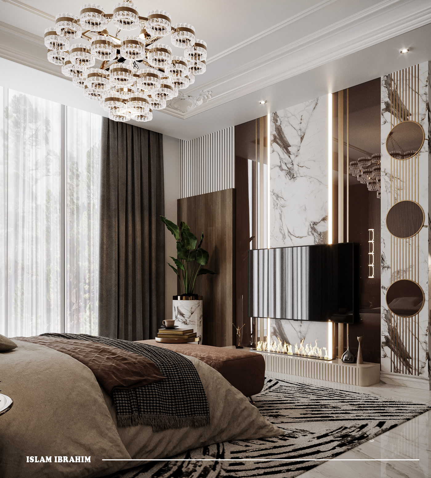 3ds max bedroom design India interior design  luxury master bedroom modern MUMBAI visualization
