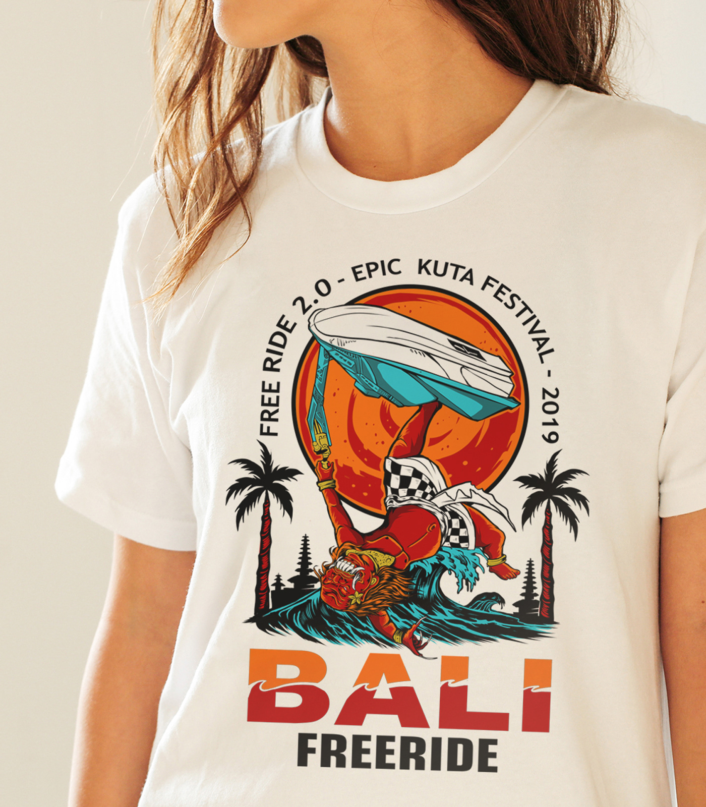 t-shirt Event balinese demon myth celuluk beach