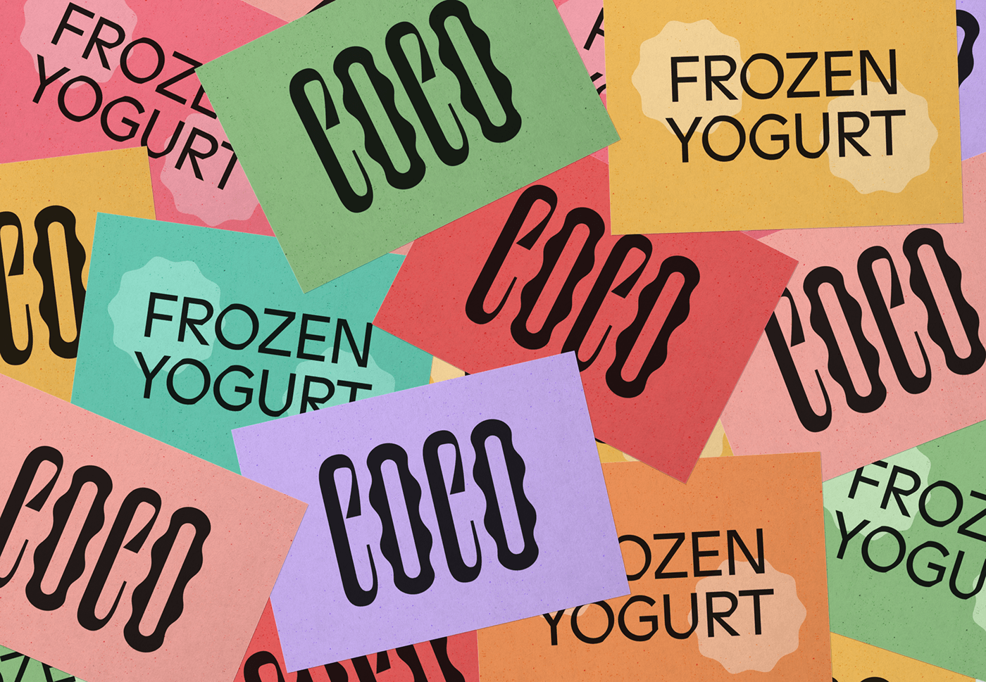 blueberry bold branding  Colourful  graphic design  ice cream ice cream branding strawberry yogurt