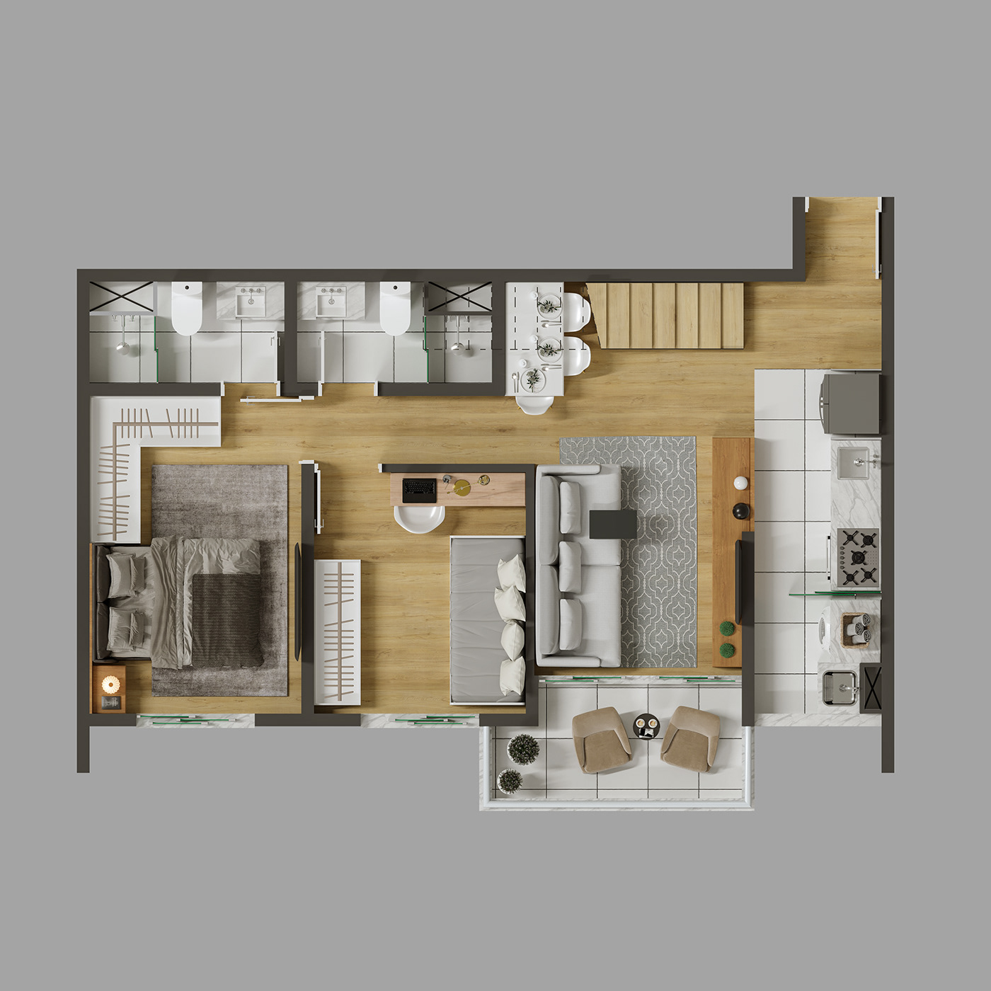 3D 3ds max architecture archviz arquitetura ARQUITETURA corona interior design  modern Render visualization