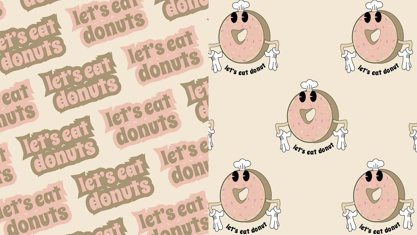 Donuts branding  logo Graphic Designer brand identity Logo Design
