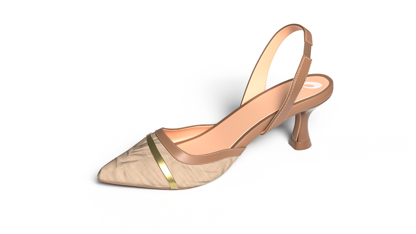 3D Shoe 3d design 3d modeling Render interior design  3ds max 3d  womans shoe 3d heel 3d shoe heel 3d shoe rendering