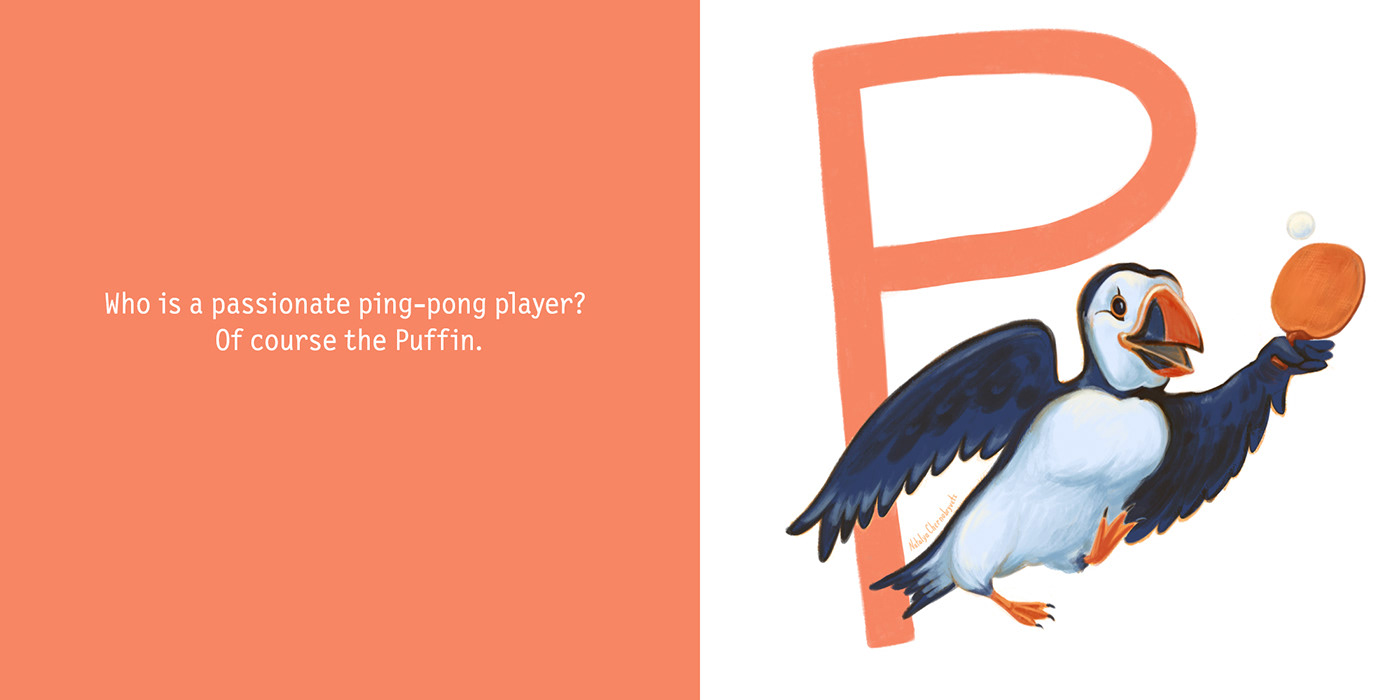 bird alphabet ILLUSTRATION  characterdesign Character phrase words game cartoon animal