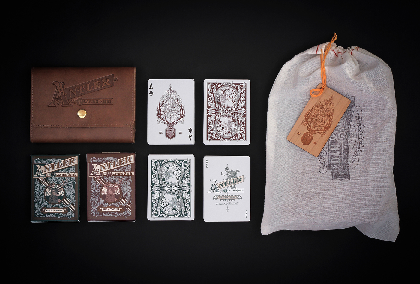 Playingcards packagingdesign detailed vinatge decorative ornate lettering logo logos brands flourishes filigree seals leather