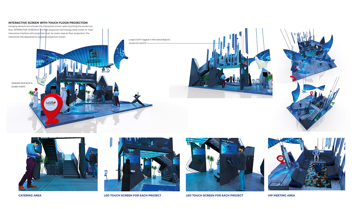 Stand booth concept dubai UAE new Gitex municipality Technology drone