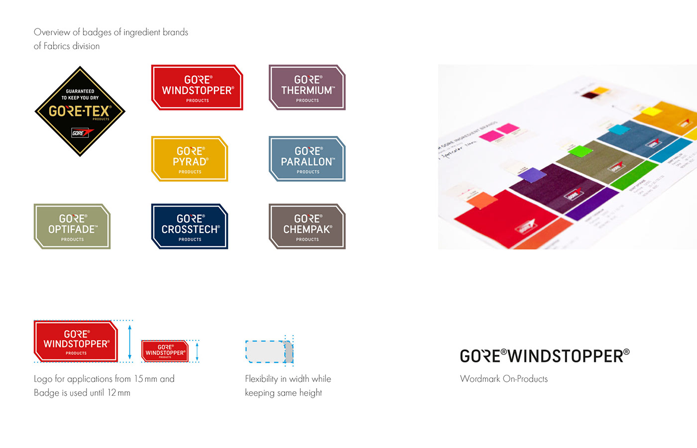 branding  corporate Corporate Identity fabrics gore Gore-tex Gore-Windstopper Logo Design