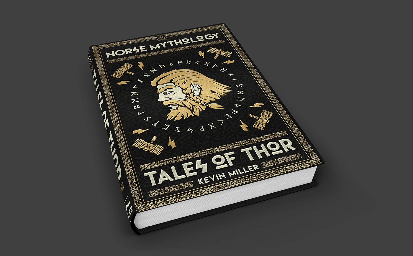 book book cover Thor Norse mythology book design
