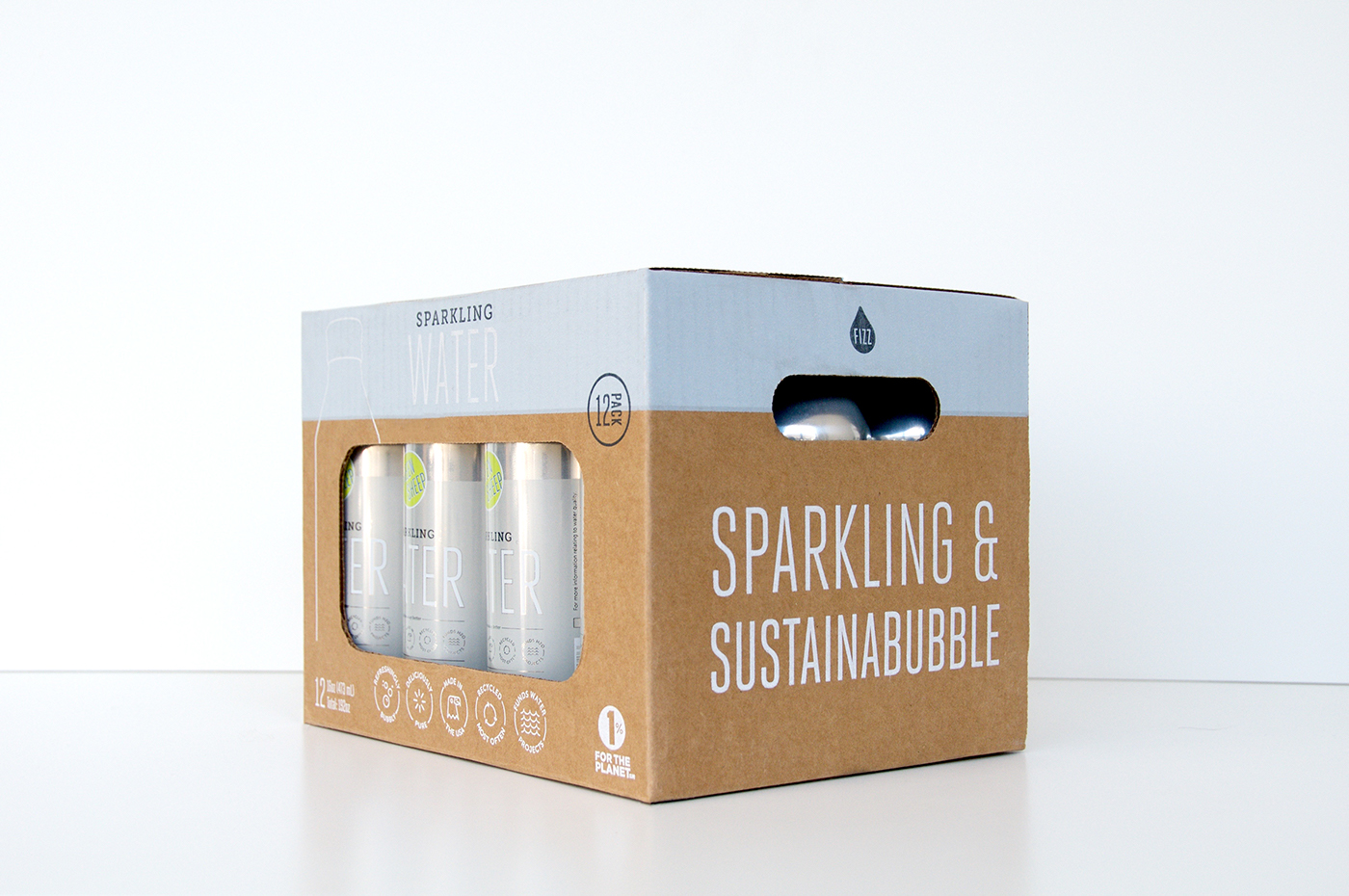 Packaging aluminum bottle bottled water eco-friendly green eco plastic drinks purified