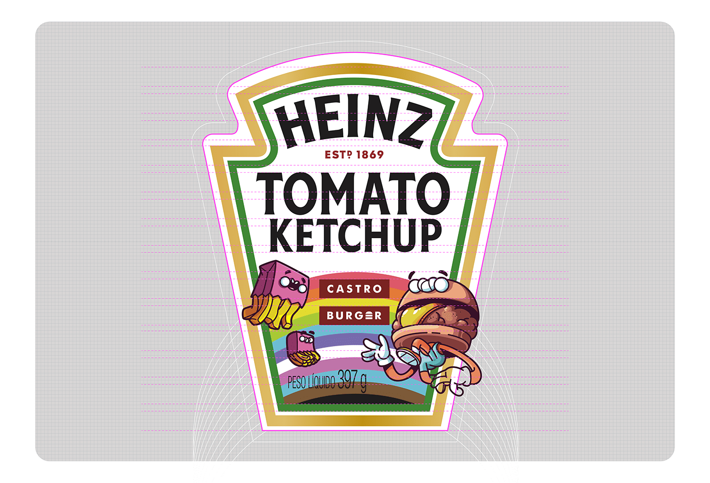 Advertising  brand identity Digital Art  Food  heinz ILLUSTRATION  ketchup Thunder Rockets vector