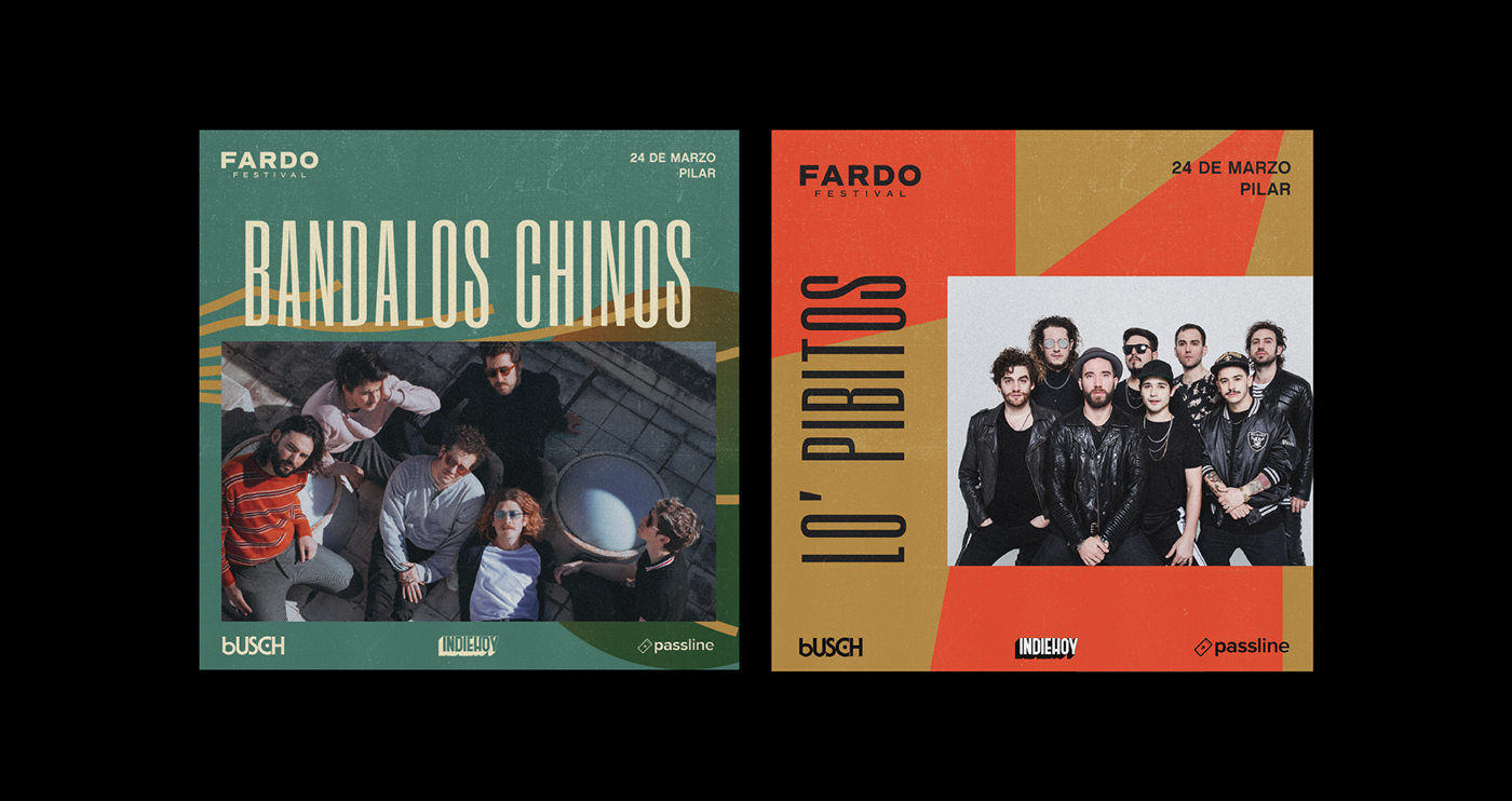 music festival FARDO identity branding  rock indie