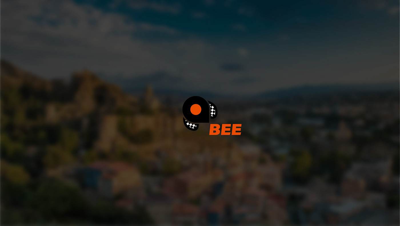 bee branding  city Georgia logo taxi taxibranding tbilisi