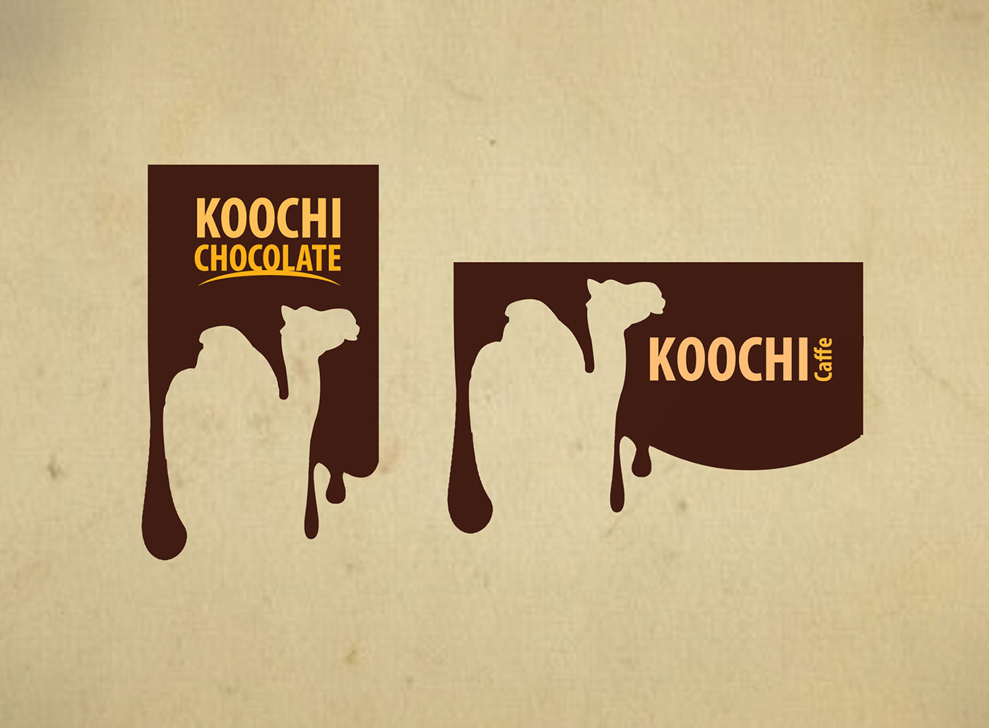 Shop Branding Koochi Chocolate Camel Chocolate cafe branding Coffee chocolate