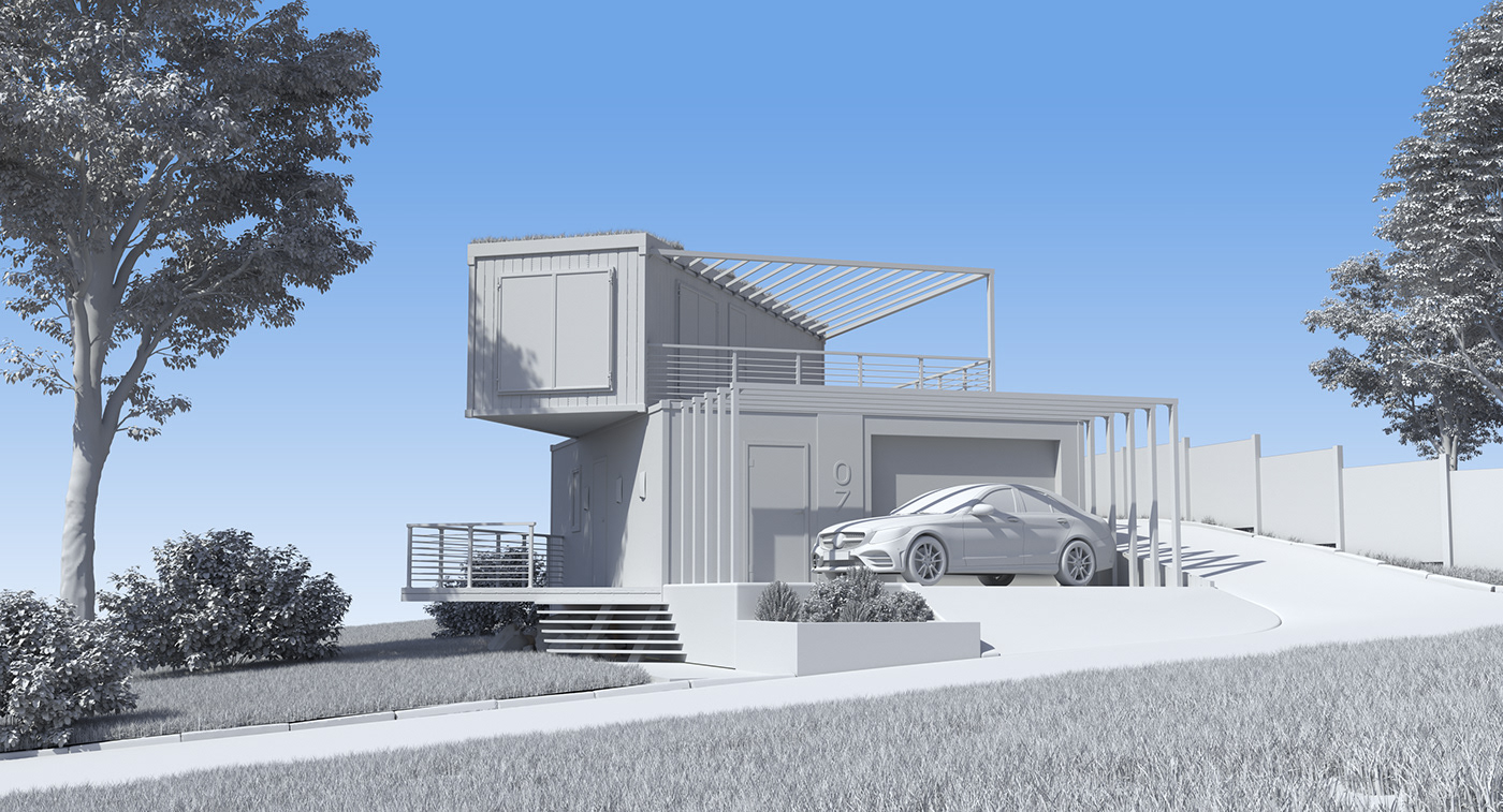 3D 3dmax architecture Archivis moder nhouse