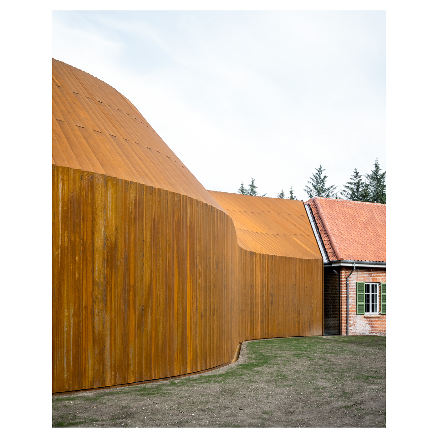 architecture Corten danish design museum refugee Spiral TIMBER Transformation