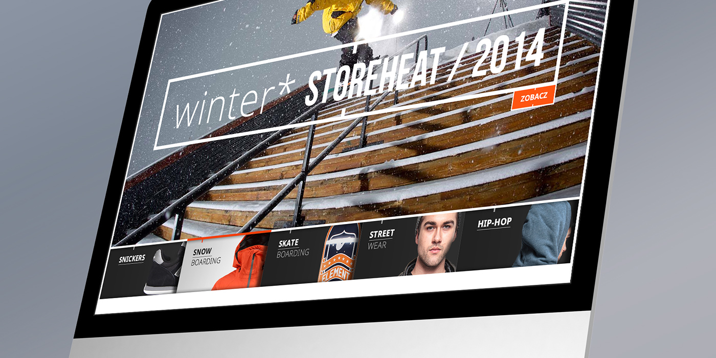 Ecommerce sneakers Streatwear Website Layout design shop clean