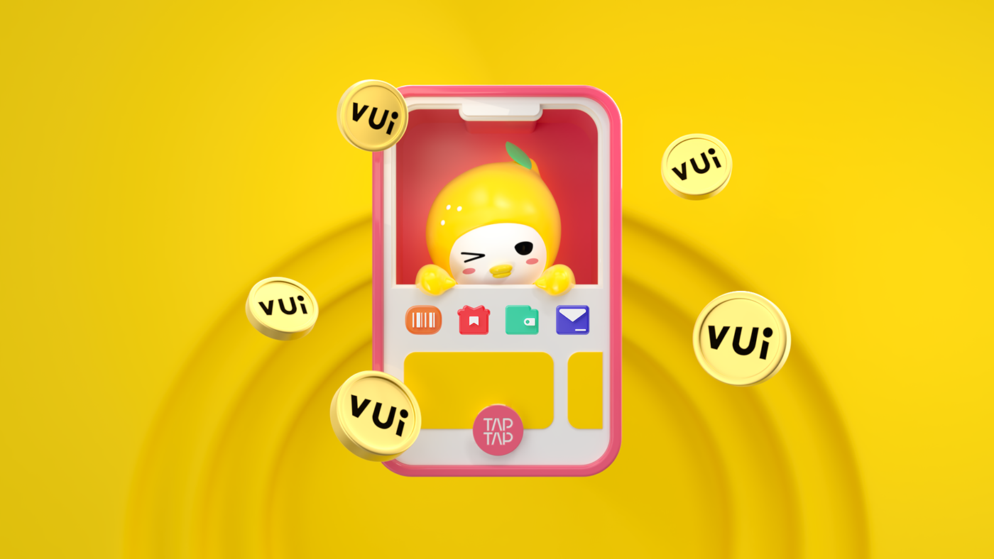 3D animation  brand cartoon Character design  identity Mascot taptap taptap vietnam yellow