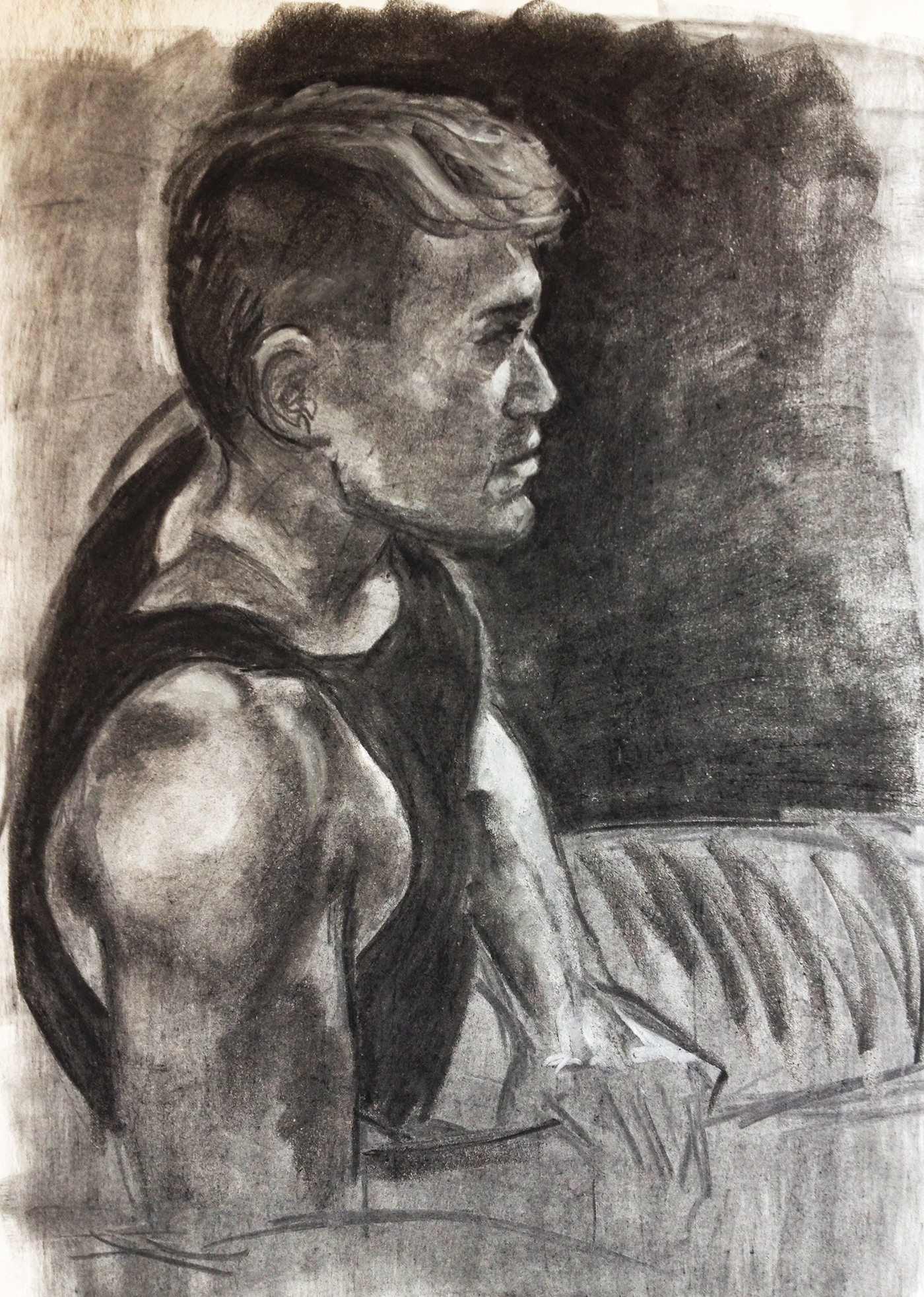 Figure Drawing Human Figure charcoal chalk light and shadow sketches Drawing 
