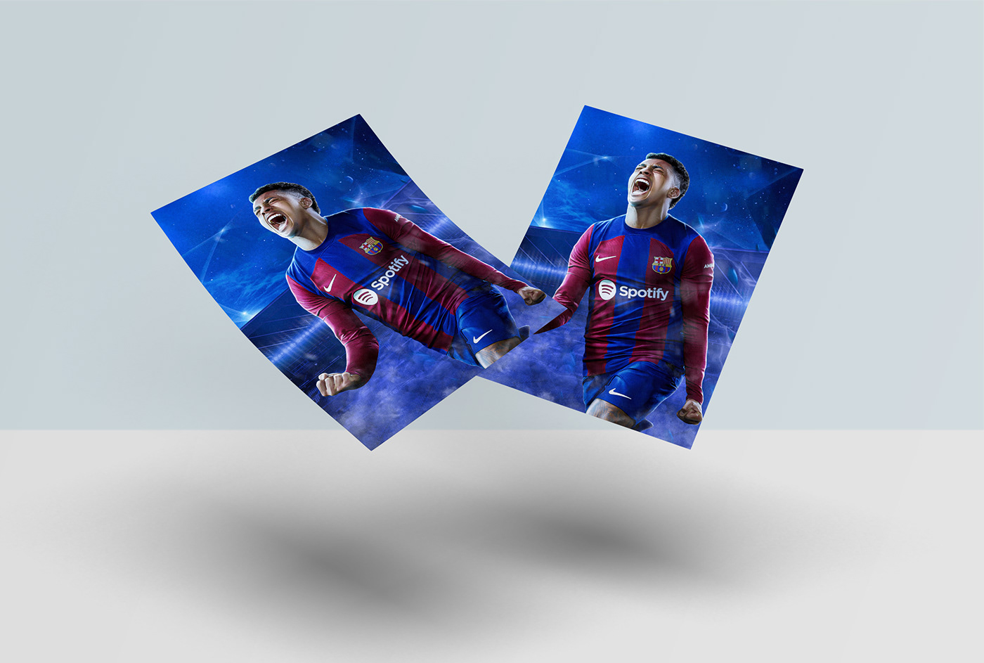 football Sports Design Social media post designer Advertising  Graphic Designer football design barcelona Barca sports