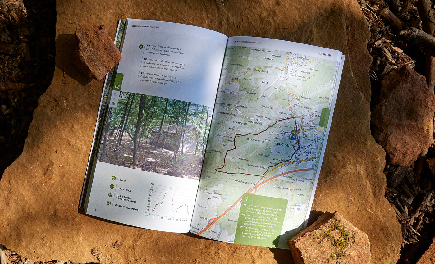 Guidebook brochure maps Guide Layout editorial print VisitLuxembourg visitminett