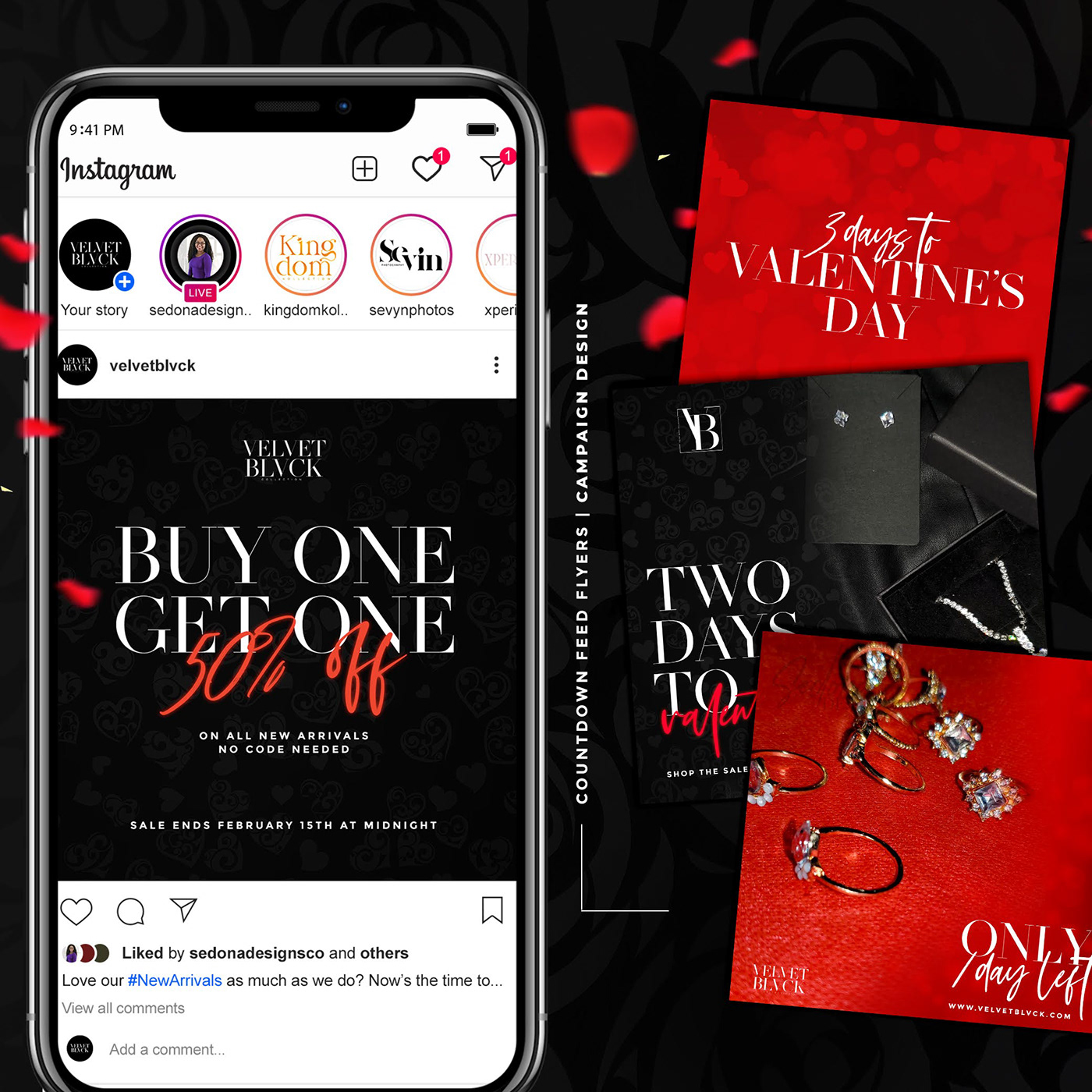 ads banner design content creation digital Ecommerce Instagram Post Responsive social media marketing Valentine's Day Website Design