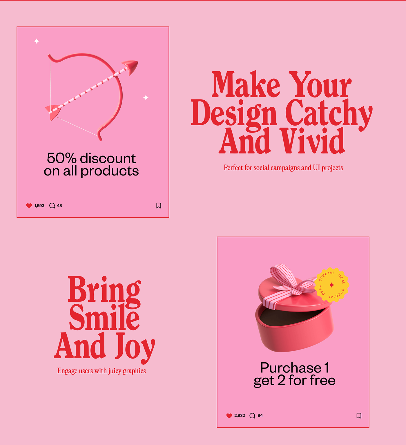 3D 3d icon 3D illustration Figma free Happy Valentine's Day landing page Love ui design Valentine's Day