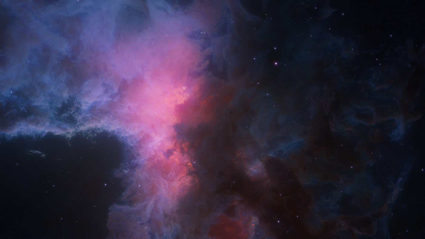 nebula cosmos universe particles formations salmonick atelier