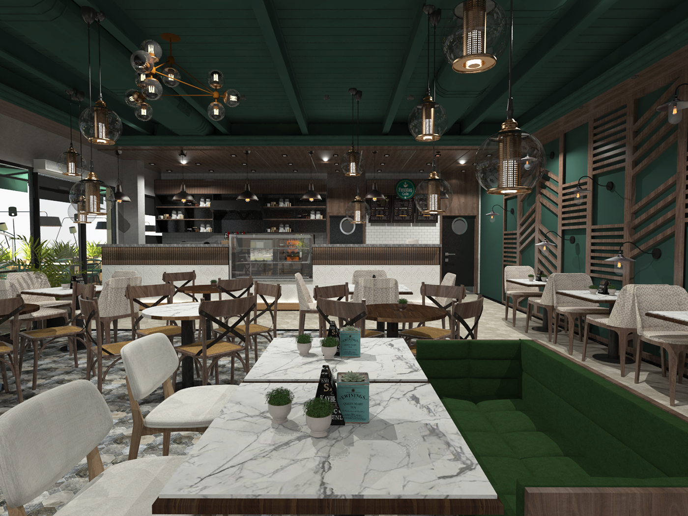 furnituredesign keyshot 3d modeling cafe Coffee coffee shop concept interior design  modern restaurant