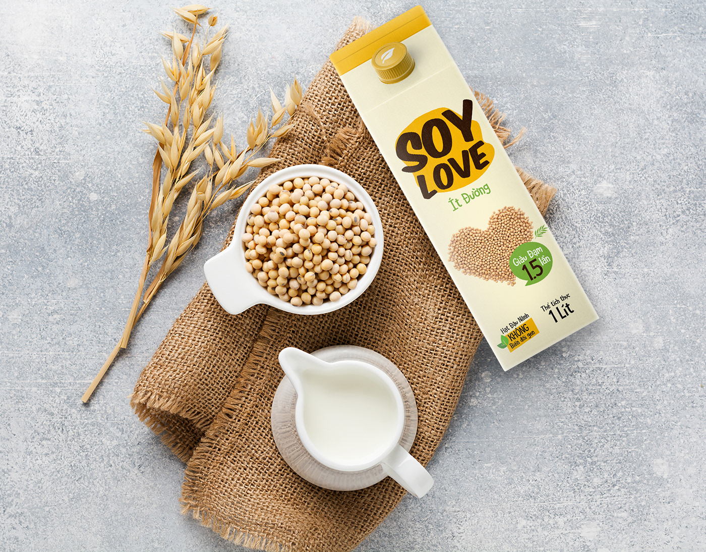 elegant Less sugar Love Packaging Deisng Plant Base soy milk healthy nut milk