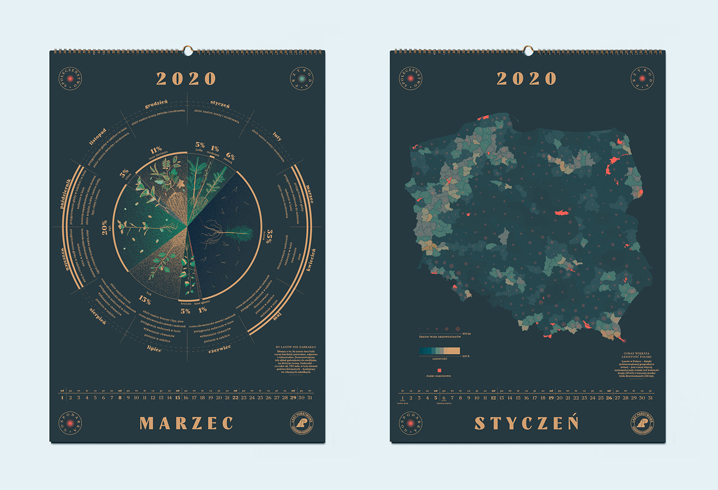 Data visualization calendar Behance