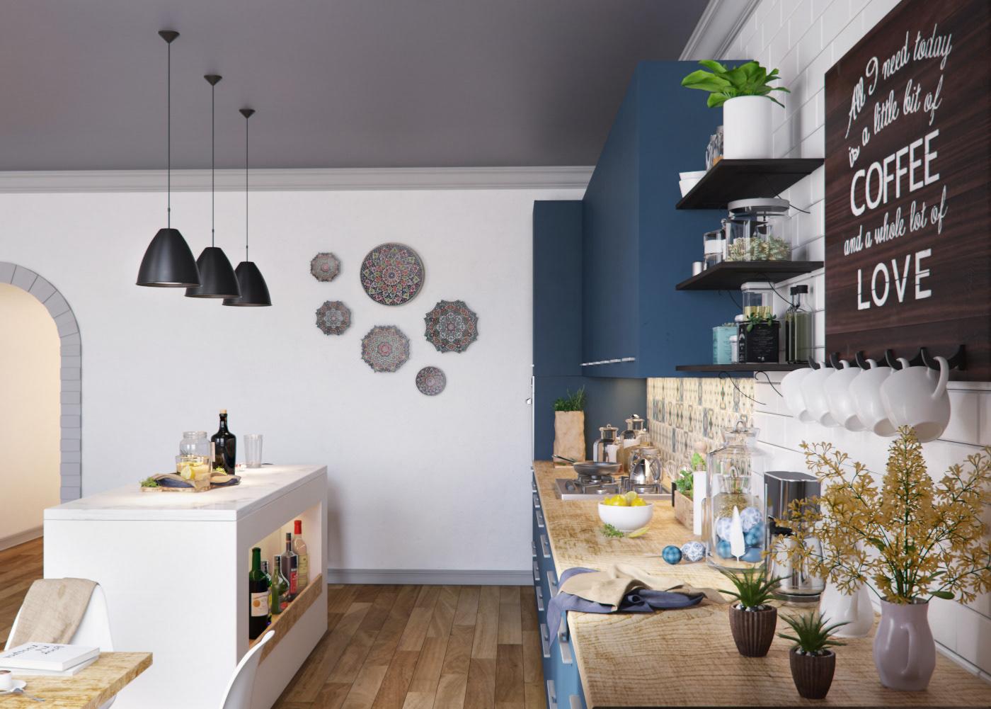 architecture interior design  kitchen modern