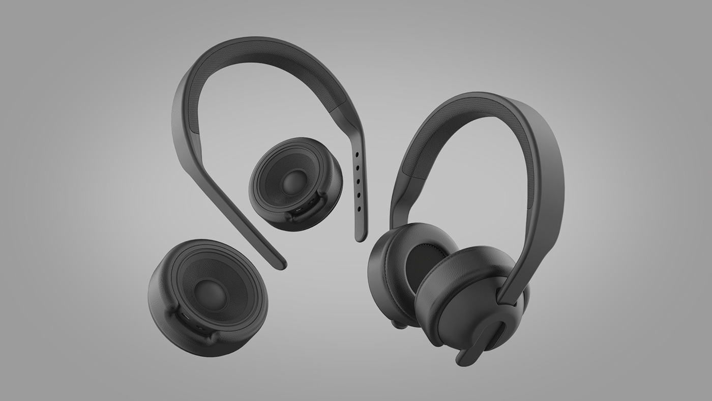 Adobe Portfolio industrial design  design tech wireless Audio Experience concept headphones speaker sound
