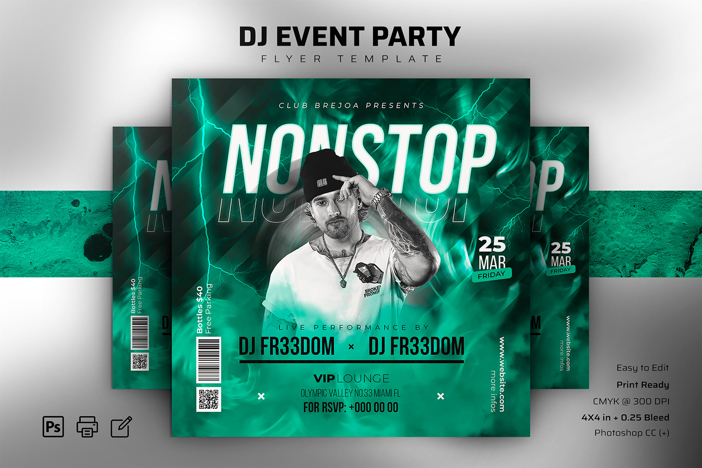 ad club CMYK dj Event flyer music party partyflyer print