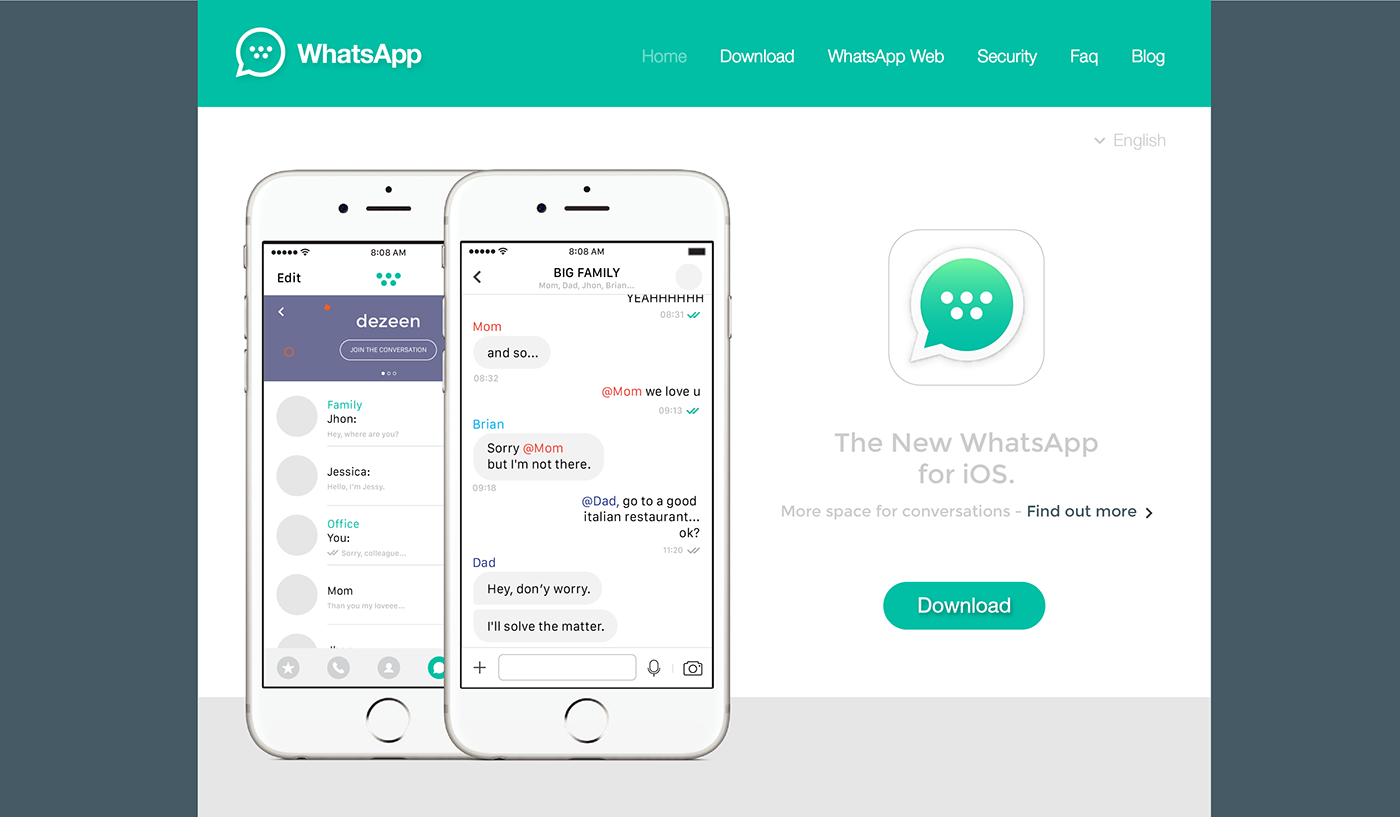 rebranding WhatsApp messenger facebook logo Icon ios