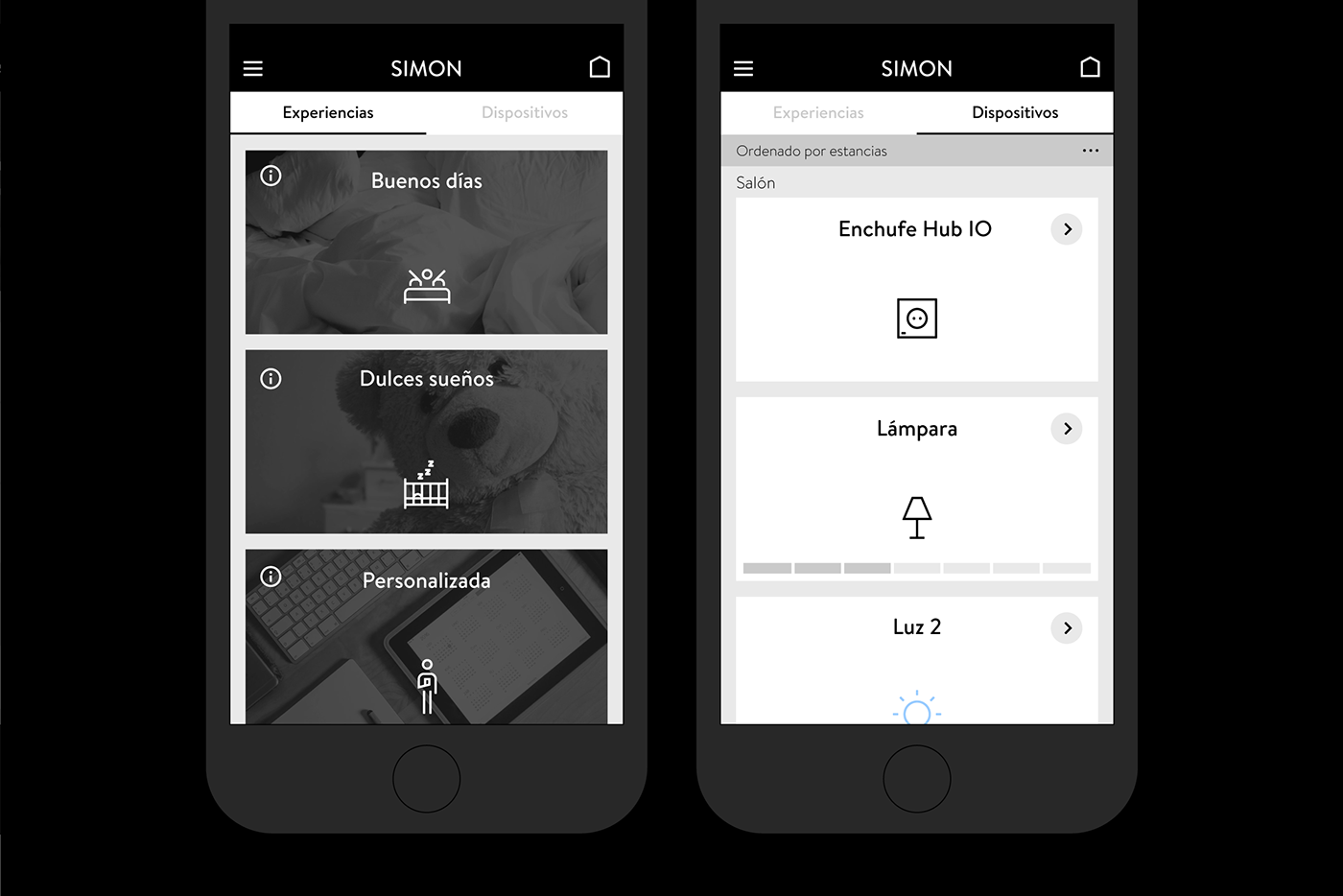 simon app Icon UIX Interface icons animation  black White barcelona