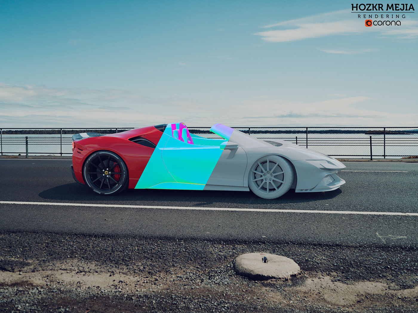 3D 3ds max automotive   CGI corona exterior modern Render visualization vray
