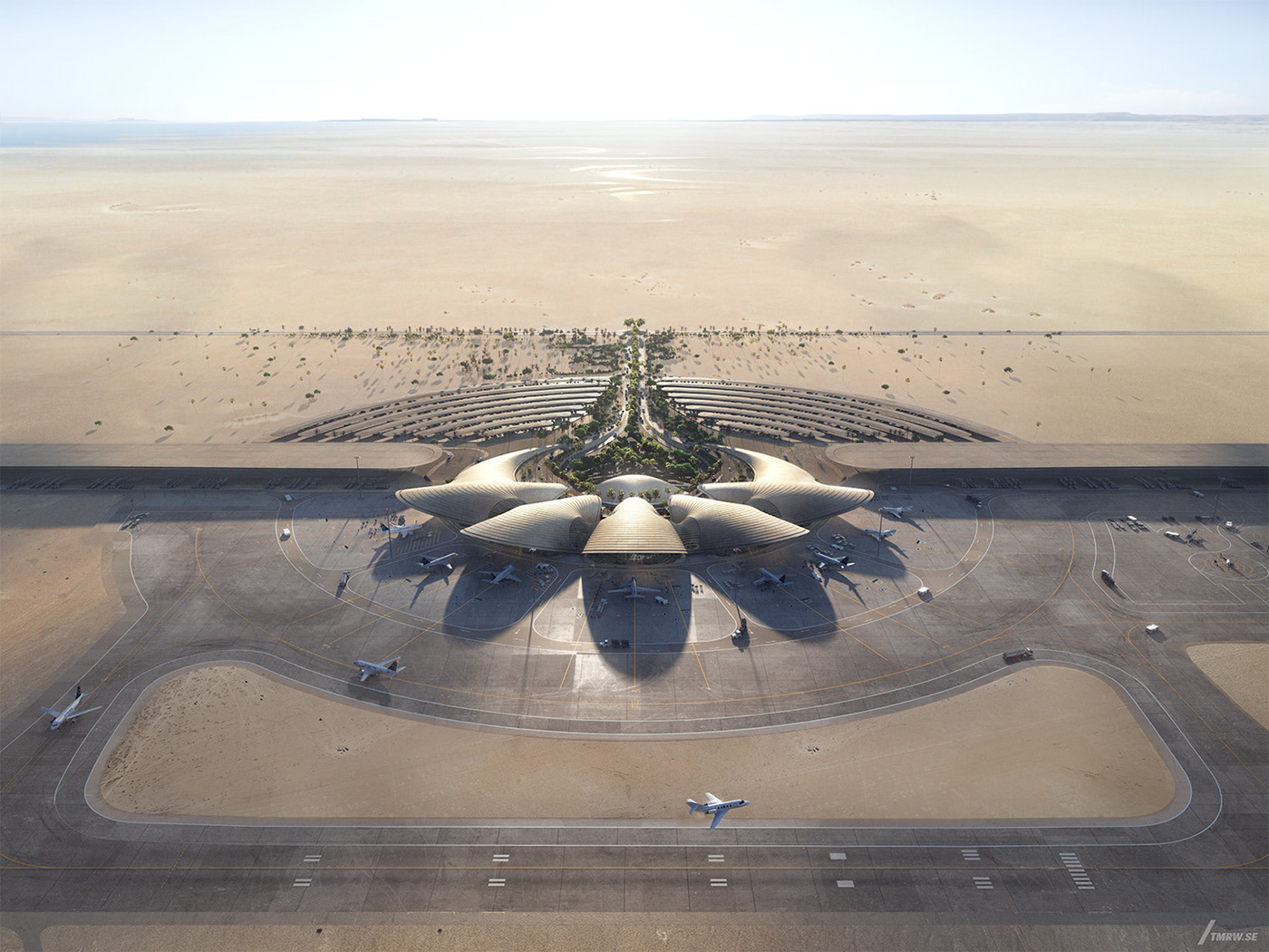 3ds max airplane airport vray